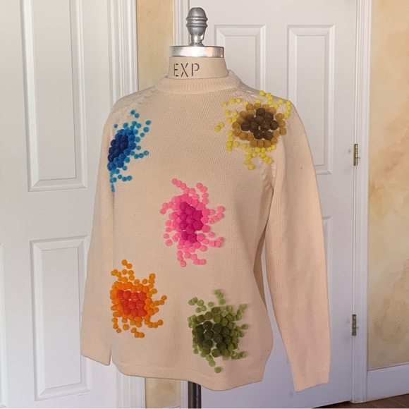 V.I.P. Vintage wool mockneck sweater small - Picture 4 of 15